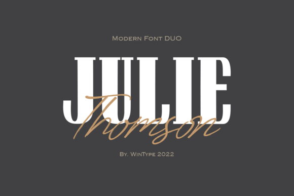 Julie Thomson: A Chic Display Font for Digital Creatives