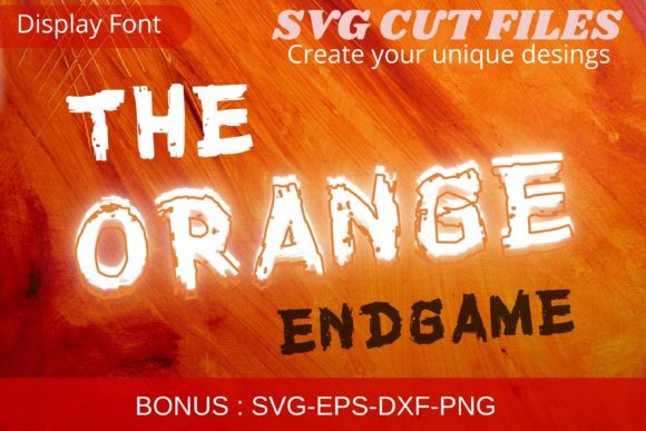 The Orange Endgame Font for Web Design