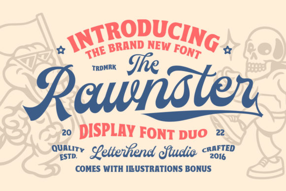 The Rawnster: A Stylish Display Font for Editorial Design