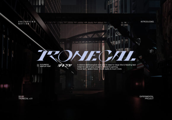 Tronecal: A Modern Display Font for Editorial Design